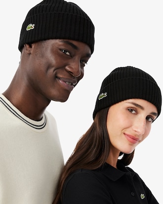Rib Knit Brushed Wool Beanie