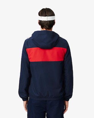 Colour-Block Logo Stripe Tennis Jacket