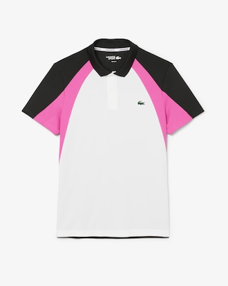 Colour-Block Printed Tennis Polo Shirt