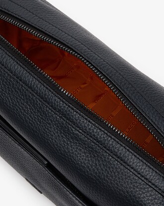 Men's Altitude Grained Leather Zip Toiletry Bag