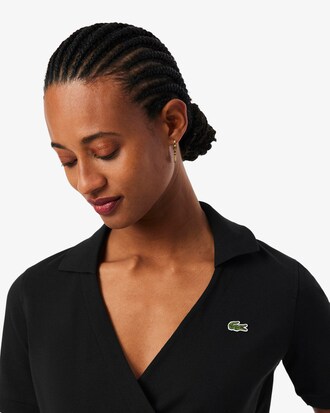 Stretch Mini Piqu&eacute; Wrap Polo Shirt