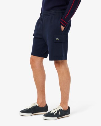 Cotton Fleece Cargo Shorts