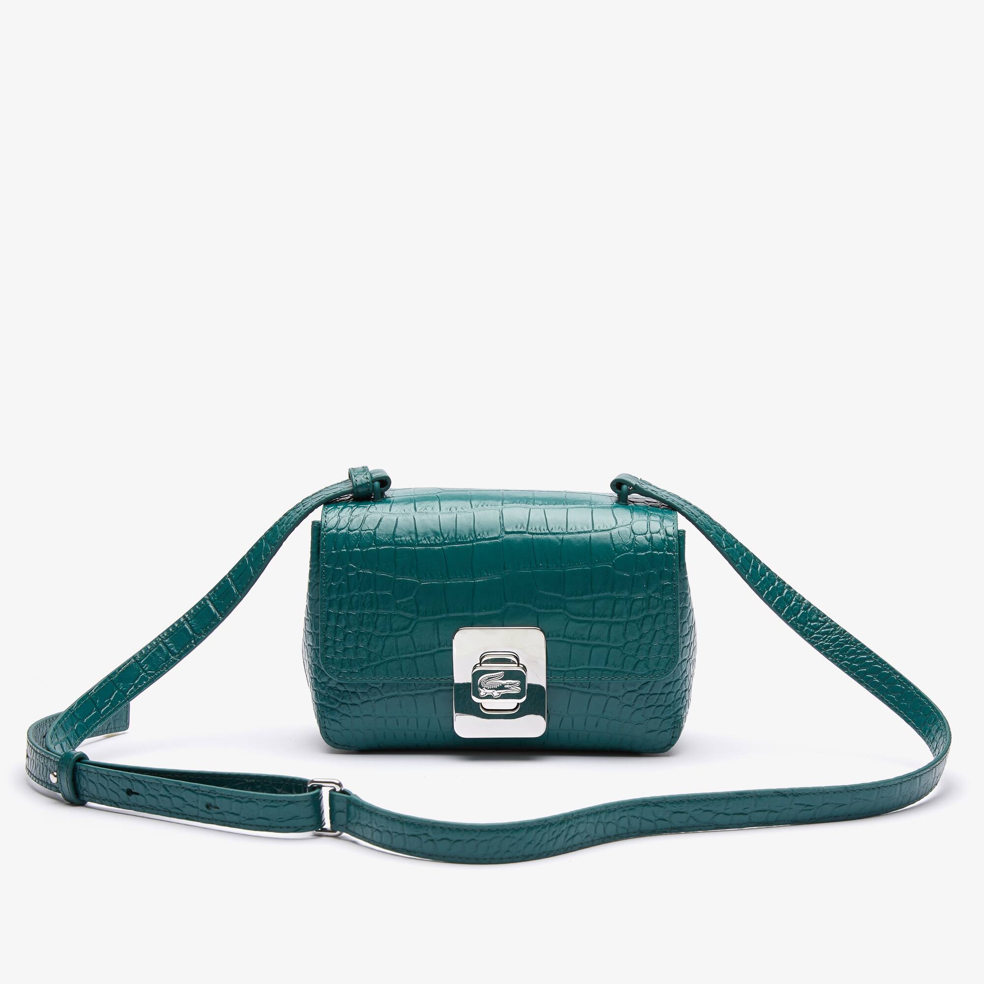 embossed leather handbag