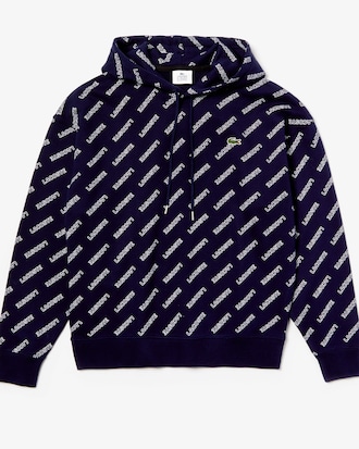 Men's Lacoste LIVE Signature Print Fleece Hoodie