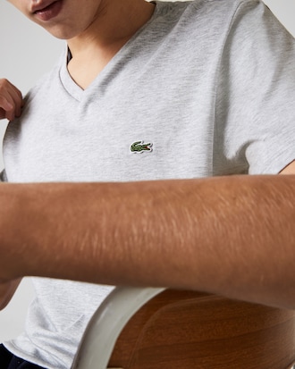 Lightweight Cotton Pima V Neck T-shirt