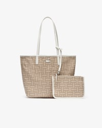 Women's Monogramme Small Coated Cotton Canvas Tote Bag