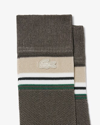 Runway Striped Piqu&eacute; Socks