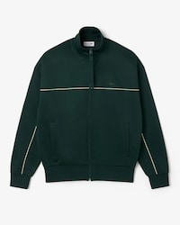 Satin Effect Zipped Fleece Sweatshirt
