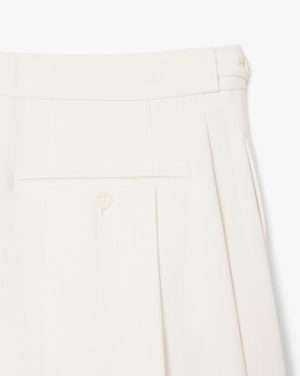Runway Pleated Wool Bermuda Shorts