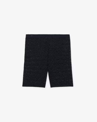 Branded Waistband Lace Cycle Shorts
