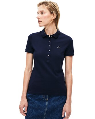 Women's Lacoste Slim Fit Stretch Mini Cotton Piqu&eacute; Polo Shirt