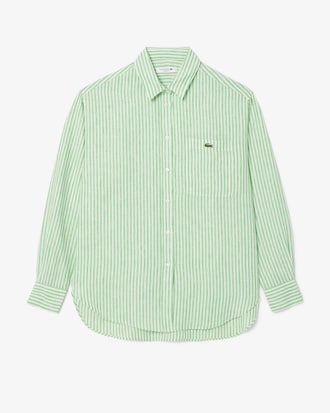 Oversized Striped Linen Shirt