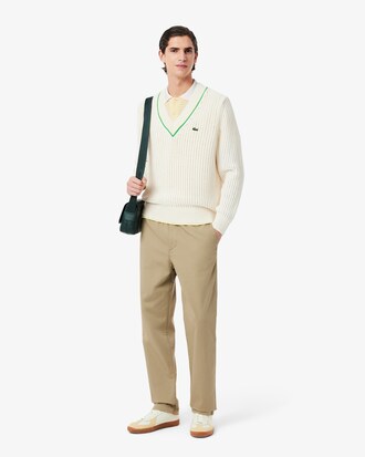 Classic Fit L.12.12 Striped Petit Piqué Polo Shirt