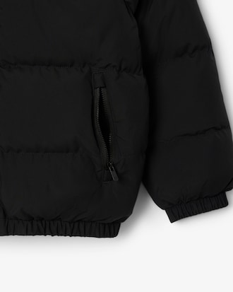 Unisex Embroidered Crocodile Hooded Puffed Jacket