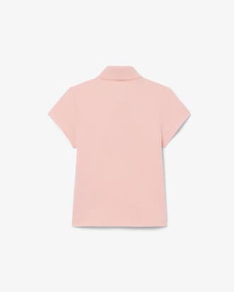 Scalloped Collar Piqu&eacute; Polo Shirt