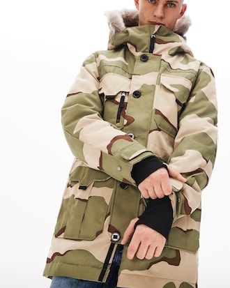 Unisex Lacoste LIVE Faux Fur Hooded Parka