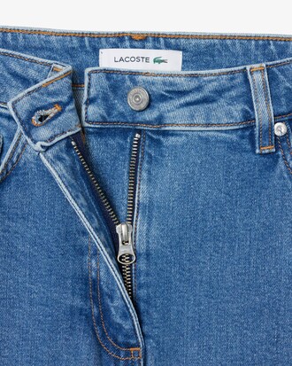Straight Cut High Waist Denim Jeans