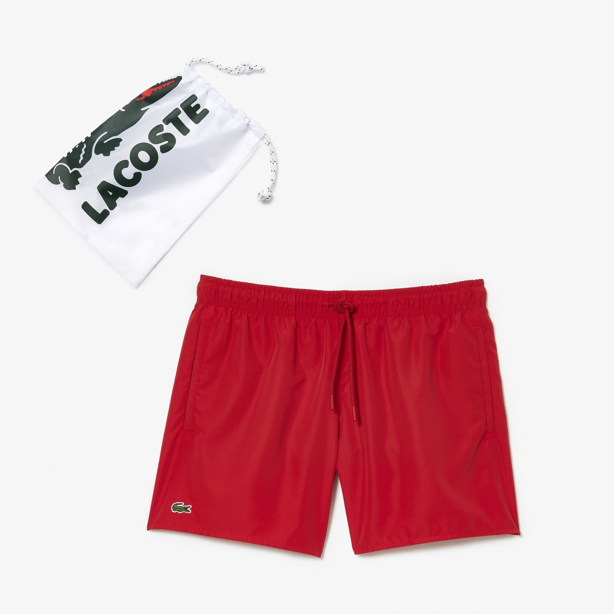 lacoste quick dry swim shorts