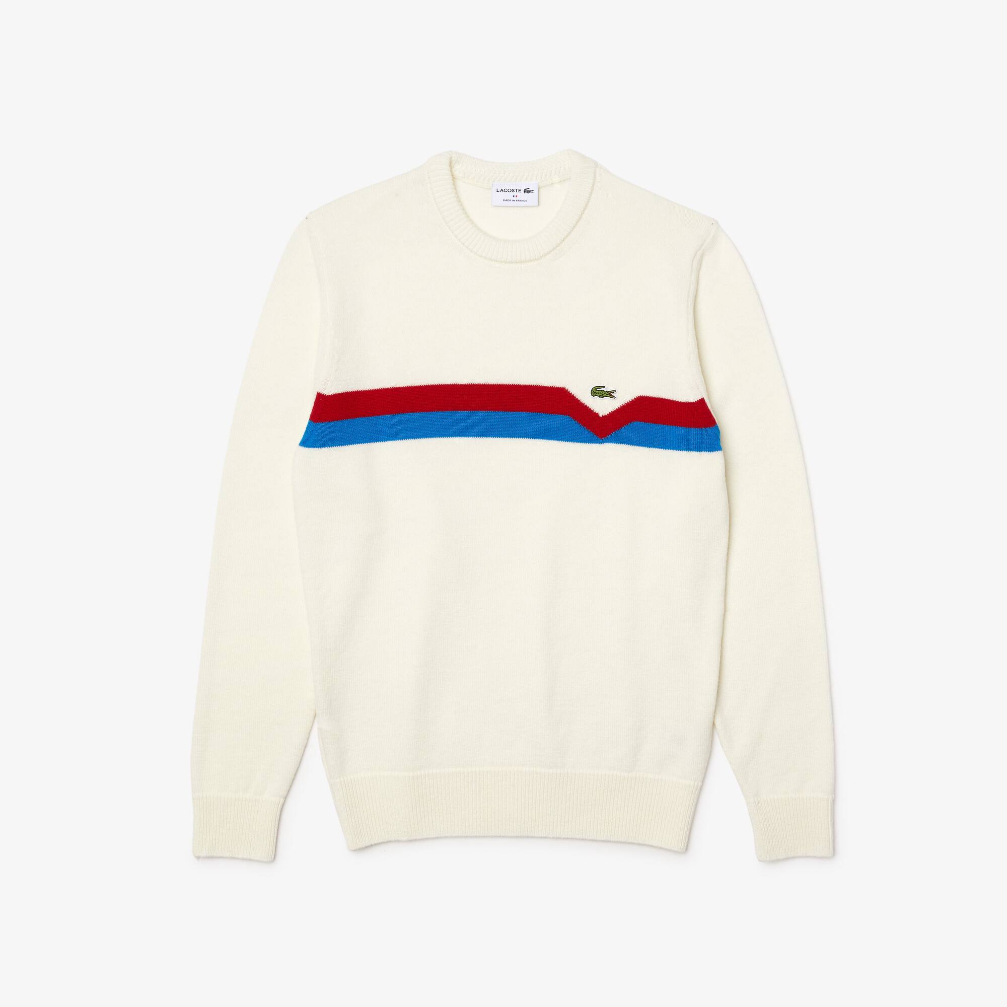 lacoste striped sweater