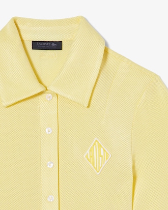 Runway Polo Collar Piqué Dress