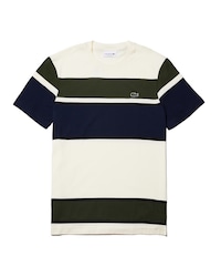 Men's Crew Neck Colourblock Striped Cotton T-shirt