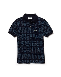 Boys' Lacoste Egyptian Print Crepe Piqu&eacute; Polo Shirt