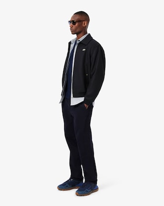 Zipped Padded Wool Aviator Jacket