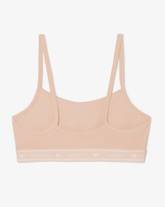 Stretch Cotton Logo Band Bralette
