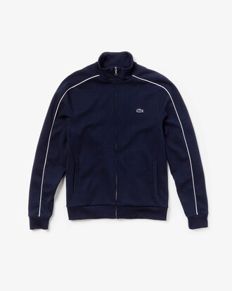 Men's Contrast Bands Milano Cotton Zip Sweatshirt