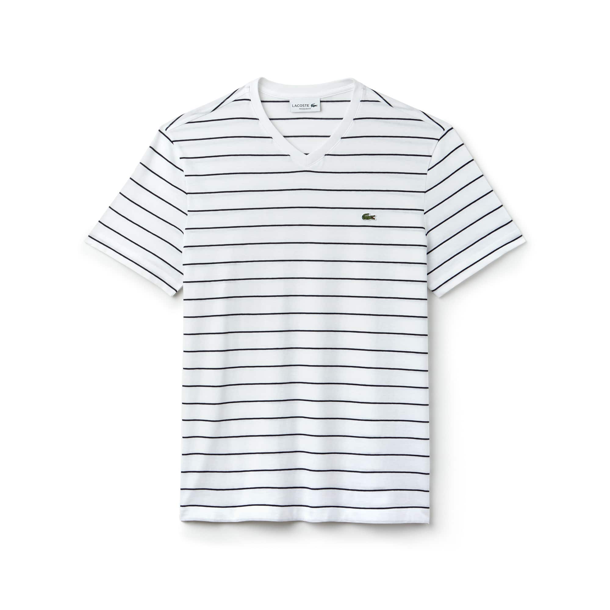 lacoste striped t shirt