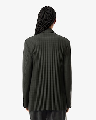 Wool Blend Checked Blazer