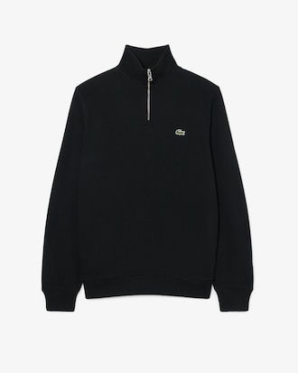 Zip-Up High Neck Interlock Sweatshirt