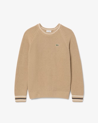 Unisex Cotton and Wool Blend Crew Neck Sweater