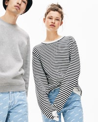 Unisex Lacoste LIVE Crew Neck Reversible Cotton Sweater
