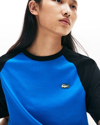Unisex Lacoste LIVE Crew Neck Colourblock Cotton T-shirt