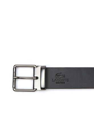 Men's 2 Leather And Woven Fabric Belts Travel Kit