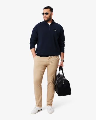 High Neck Zipped Fleece Sweatshirt