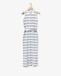 Women's Lacoste LIVE Rainbow Striped Cotton Long Dress