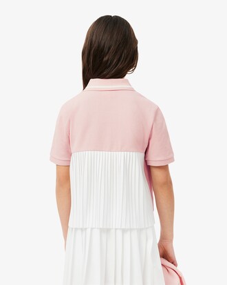 Pleat Back Petit Piqué Polo Shirt