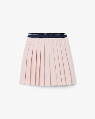 Oxford Cotton Pleated Skirt