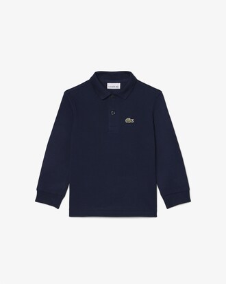 Long Sleeved Petit Piqu&eacute; Polo Shirt