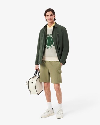 Cotton Fleece Cargo Shorts