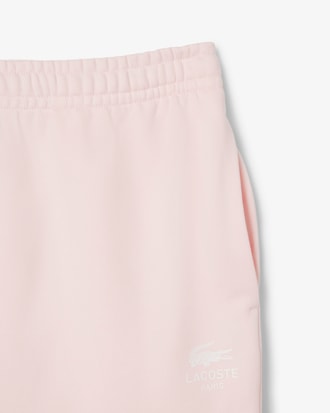 Printed cotton fleece shorts