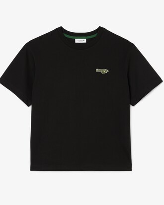 Oversized Short Cut Cotton Logo T-shirt