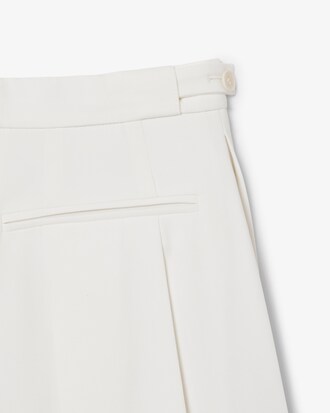 Runway Pleated Wool Bermuda Shorts