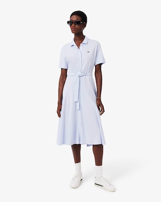 Flared Piqu&eacute; Polo Dress