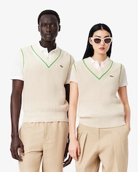 Crochet Effect Sweater Vest