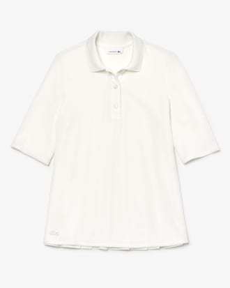 Women's Lacoste Pleated Back Petit Piqu&eacute; Polo Shirt
