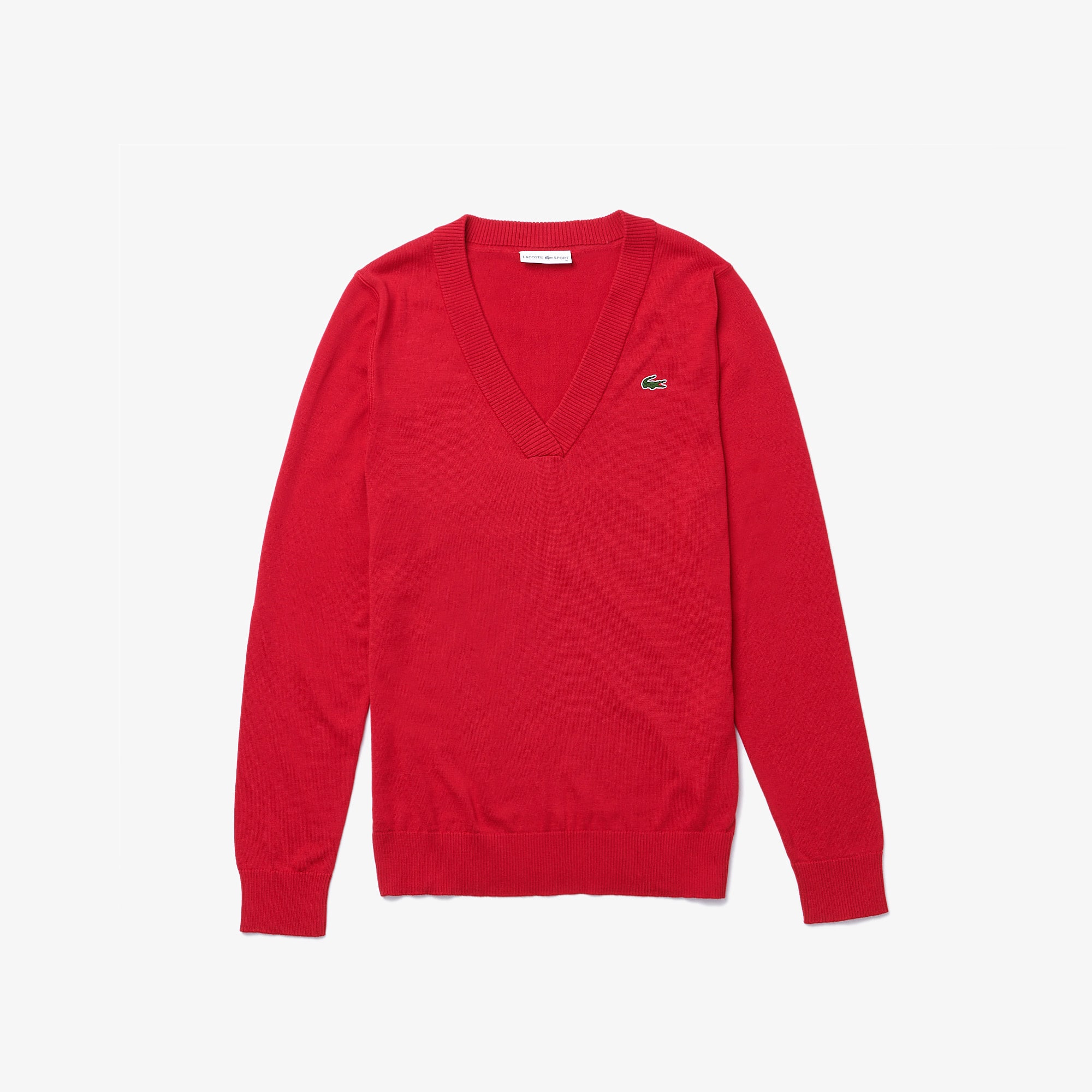 lacoste v neck sweater women's