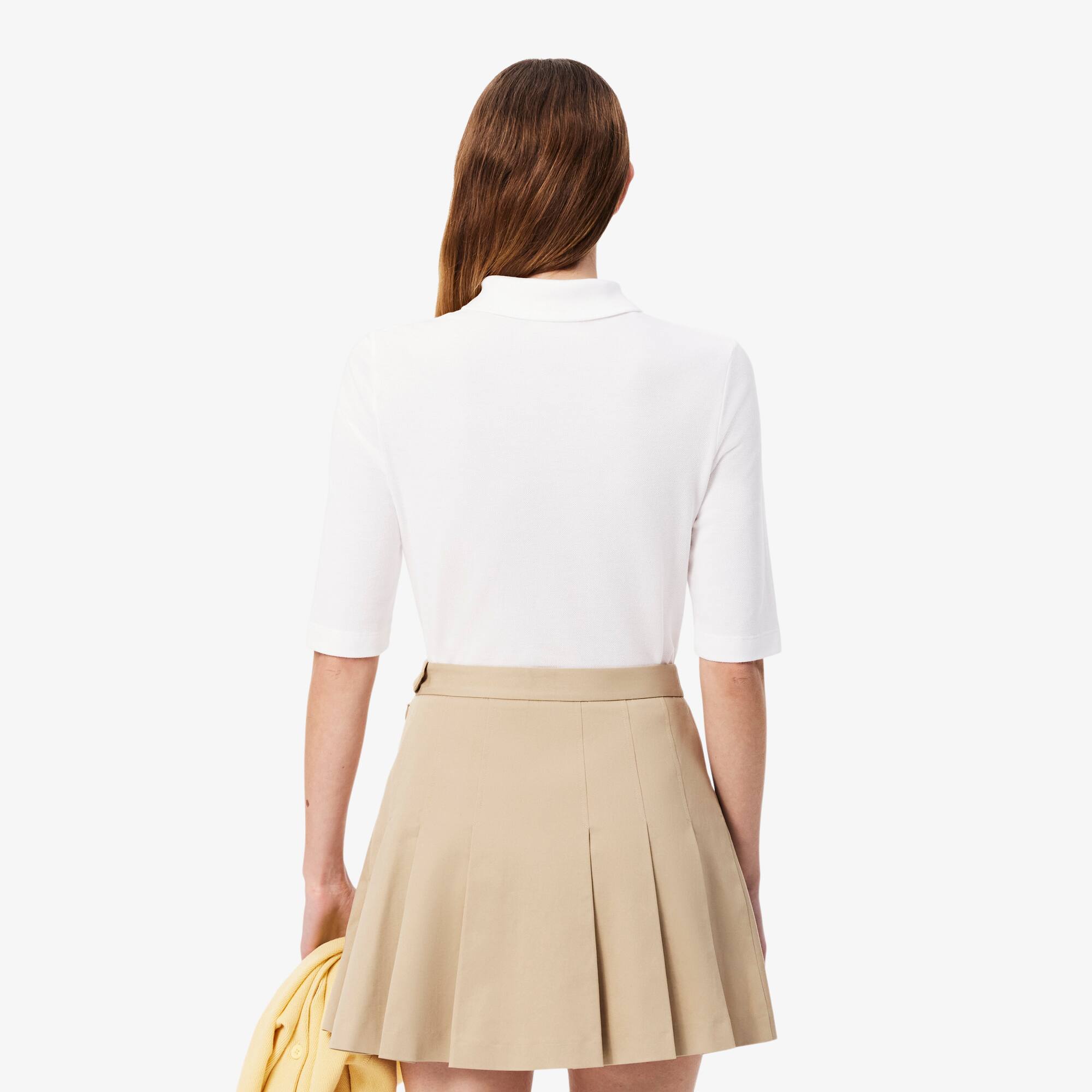 lacoste slim fit polo white